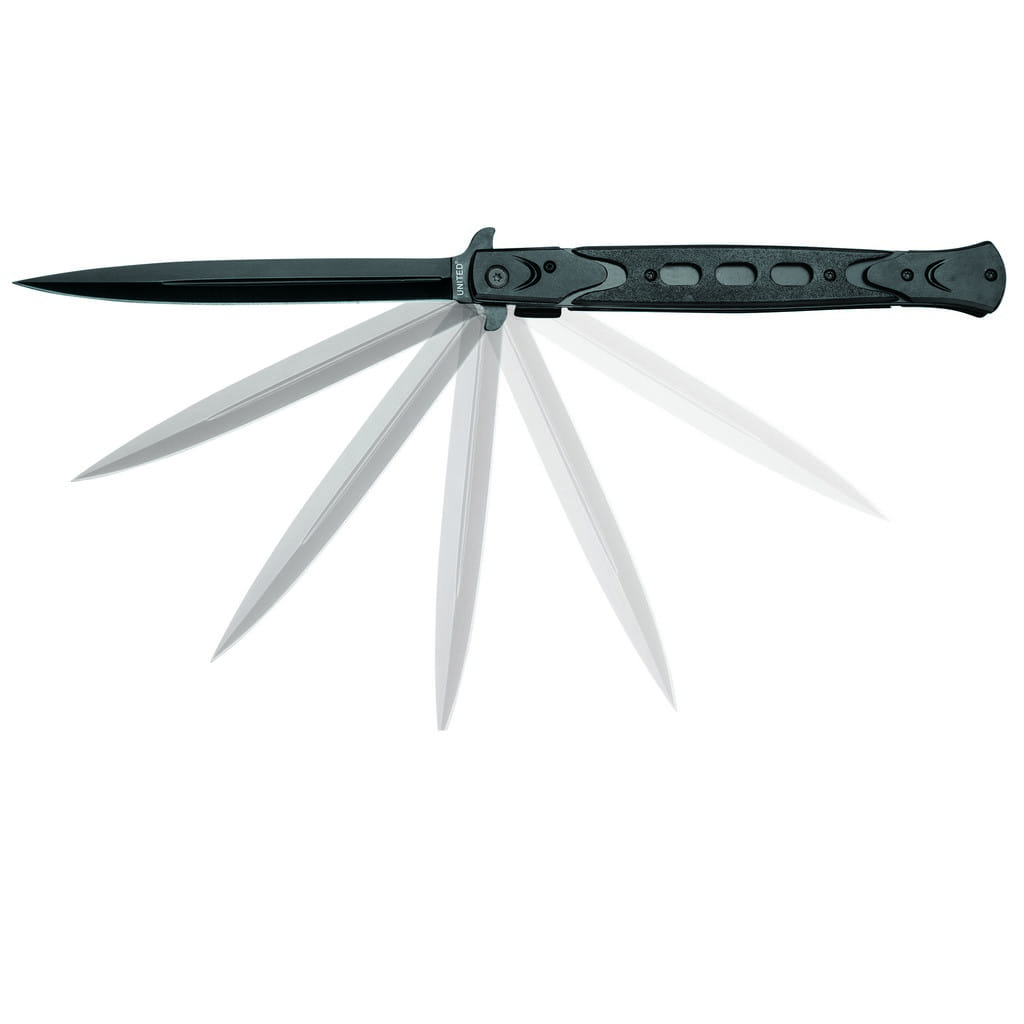 United Cutlery Rampage Stiletto Folding Knife Assisted 6-1/8 Blade, Black  Handles - KnifeCenter - UC2776