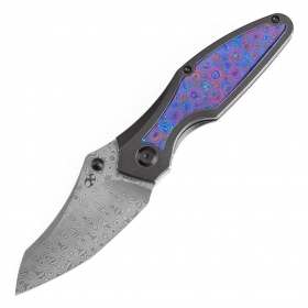 N Kansept Knives Baba Yaga Damascus Camo Carbon Fiber K1074A8