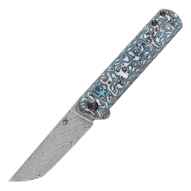 N Kansept Knives Foosa Damascus Blue White K2020T2
