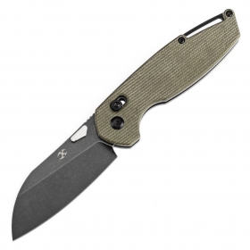 N Kansept Knives Model 6 Green Micarta Crossbar T1022V2