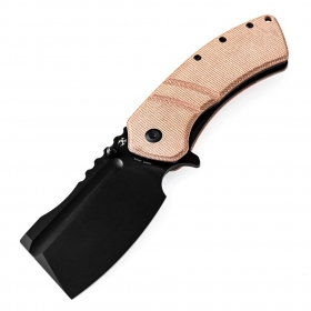 N Kansept Knives XL Korvid Brown Micarta T1030A2