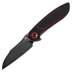 N Kansept Knives Prometheus Black and Red G10 T1040A1