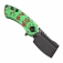 N Kansept Knives Mini Korvid Zombie Green Aluminum T3030P1