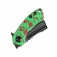 N Kansept Knives Mini Korvid Zombie Green Aluminum T3030P1