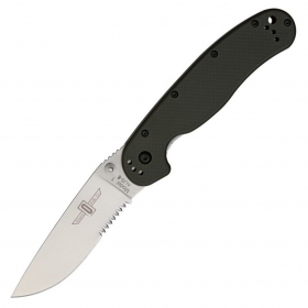 N Ontario RAT 1 Folder Seratted Black 8849