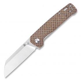 N QSP Knives Penguin Texture Brown Micarta QS130-A