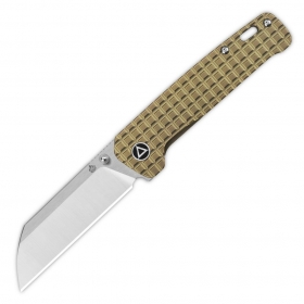 N QSP Knives Penguin Bronze Frag Titanium QS130-AFRG