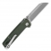 N QSP Knives Penguin Button Lock Green Micarta QS130BL-C1