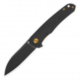 N QSP Knives Otter Black G10 Black Blade QS140-C2