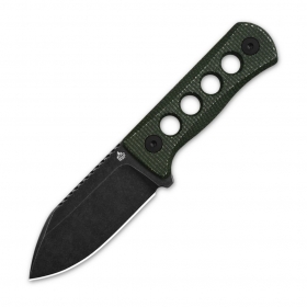 N QSP Knives Canary Green Micarta Black Stonewash QS141-C2