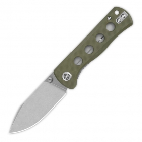 N QSP Knives Canary Olive Green G10 QS150-F1