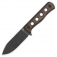 N QSP Knives Canary Brown Micarta Black Blade QS155-A2