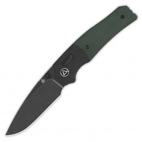 N QSP Knives Vault Green Micarta Black Stonewash QS157-B2