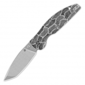 N QSP Knives Turtle Punk Black/White G10 QS158-B1