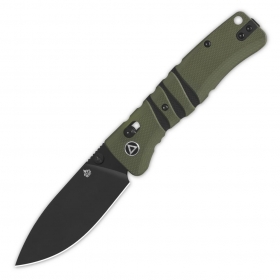 N QSP Knives Ripley Green G10 Black Blade QS160-C2