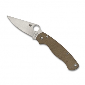 N Spyderco Para Military 2 CPM CRU-WEAR Micarta C81MPCW2